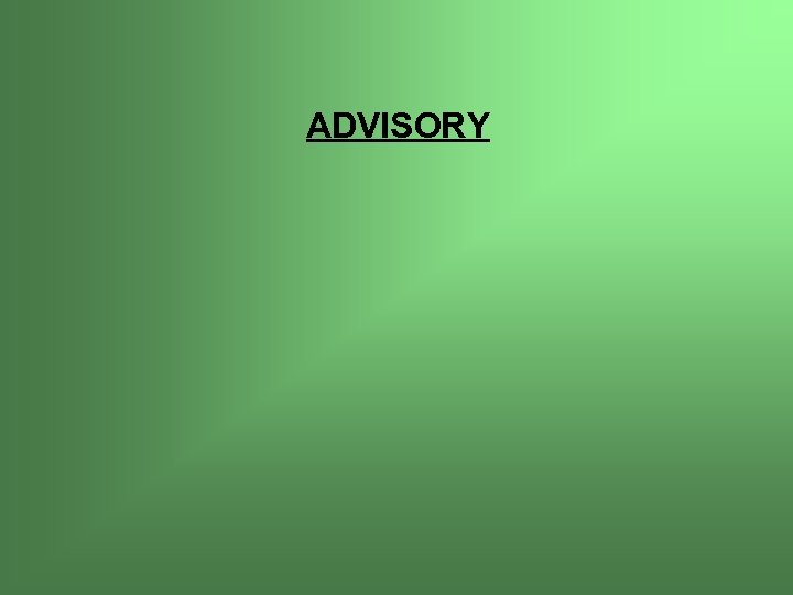 ADVISORY 