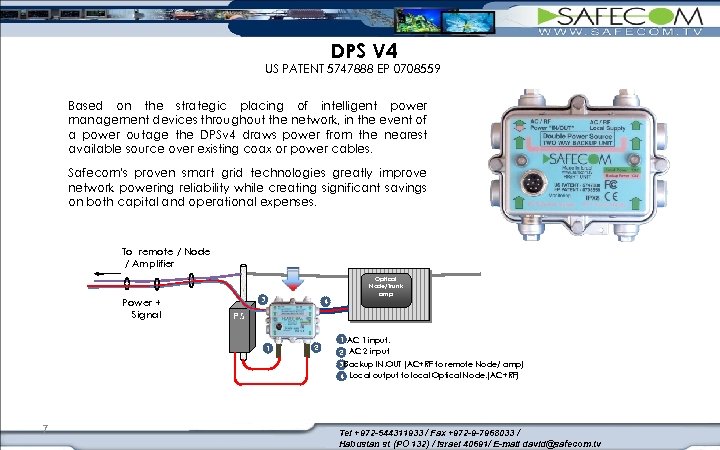 DPS V 4 US PATENT 5747888 EP 0708559 Based on the strategic placing of