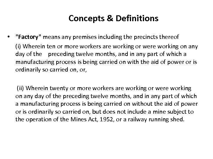 Concepts & Definitions • 