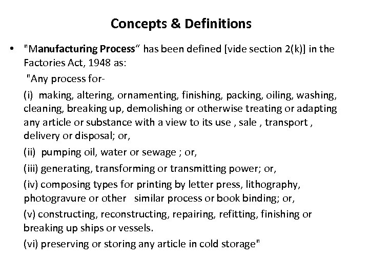 Concepts & Definitions • 