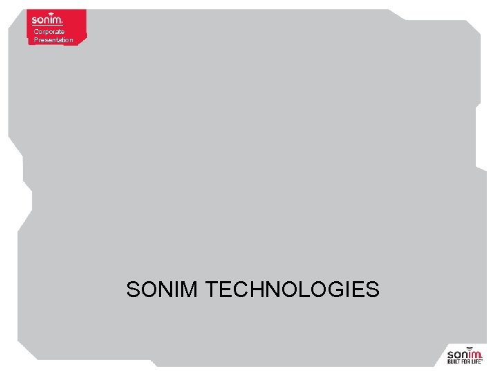 Corporate Presentation SONIM TECHNOLOGIES 
