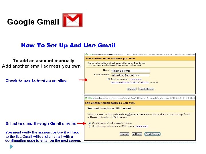 Google Gmail How To Set Up And Use Gmail To add an account manually