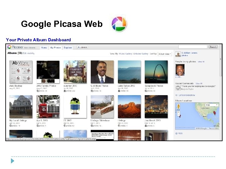 Google Picasa Web Your Private Album Dashboard 