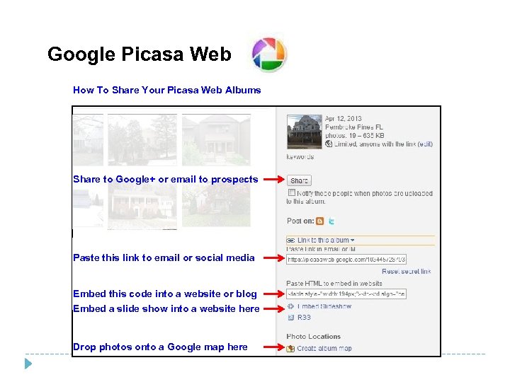 Google Picasa Web How To Share Your Picasa Web Albums Share to Google+ or