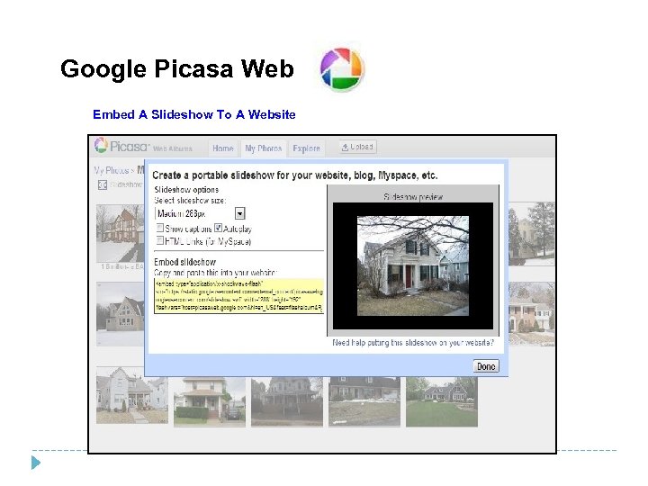 Google Picasa Web Embed A Slideshow To A Website 