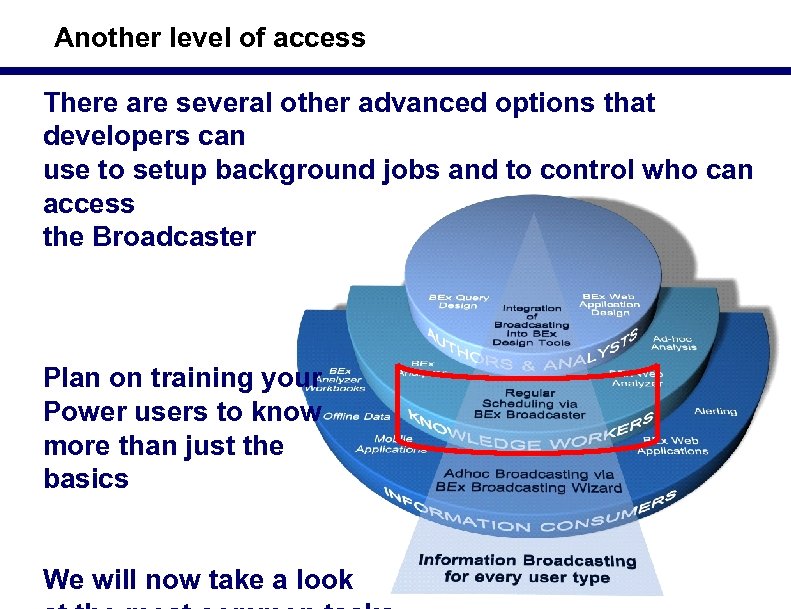 Another level of access There are several other advanced options that developers can use