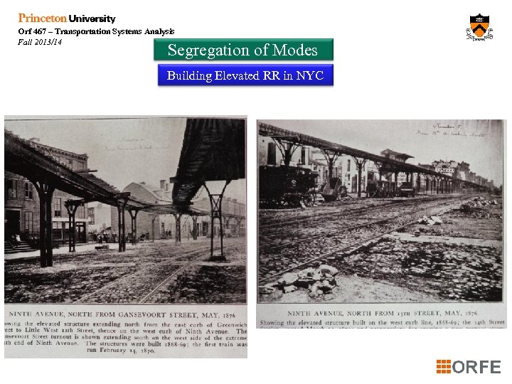 Orf 467 – Transportation Systems Analysis Fall 2013/14 Segregation of Modes Building Elevated RR