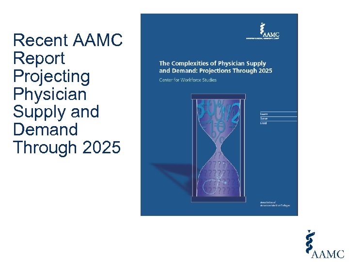 Recent AAMC Report Projecting Physician Supply and Demand Through 2025 