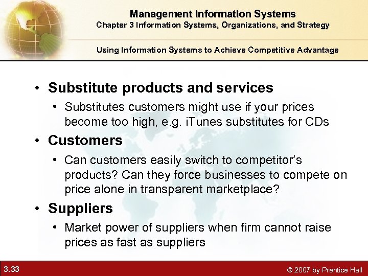 Management Information Systems Chapter 3 Information Systems, Organizations, and Strategy Using Information Systems to