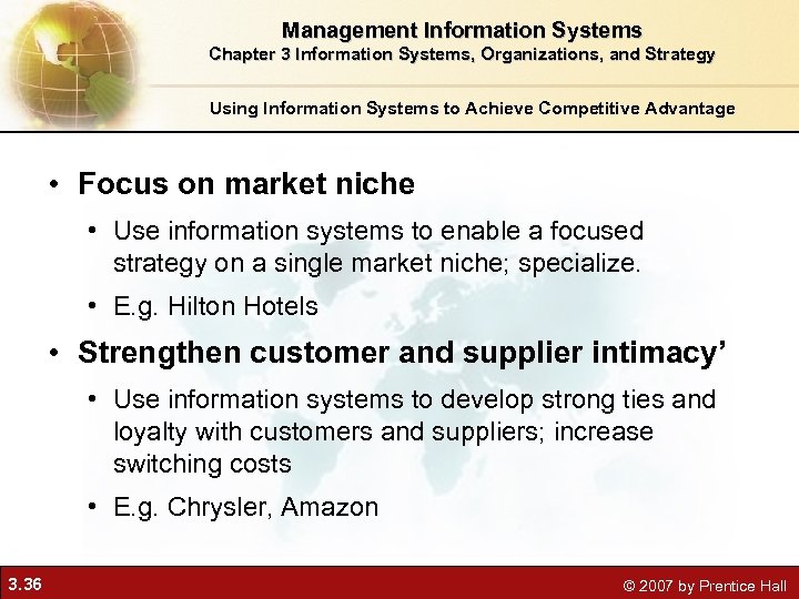 Management Information Systems Chapter 3 Information Systems, Organizations, and Strategy Using Information Systems to