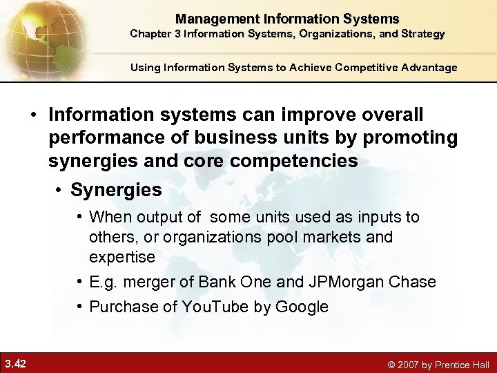 Management Information Systems Chapter 3 Information Systems, Organizations, and Strategy Using Information Systems to