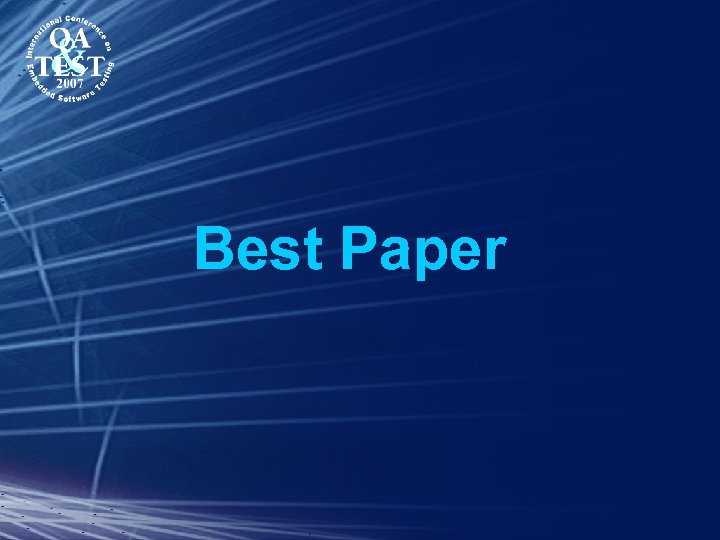 Best Paper 