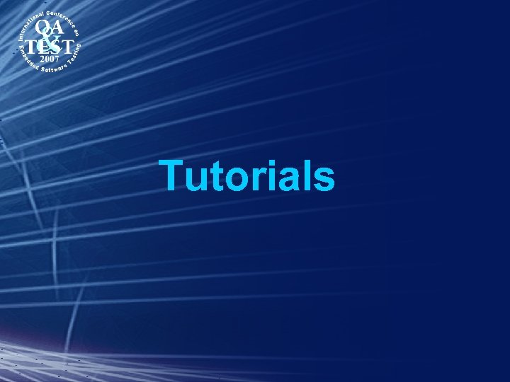 Tutorials 