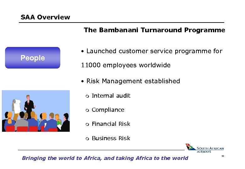 SAA Overview The Bambanani Turnaround Programme People • Launched customer service programme for 11000