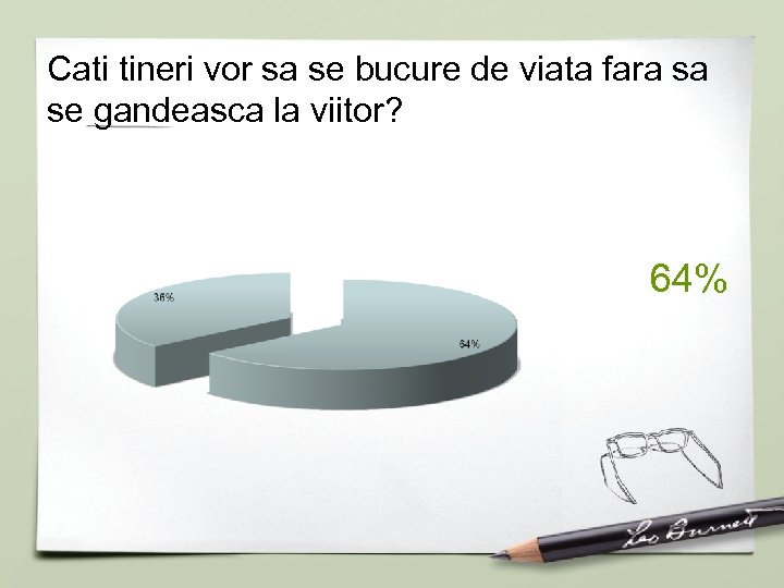 Cati tineri vor sa se bucure de viata fara sa se gandeasca la viitor?