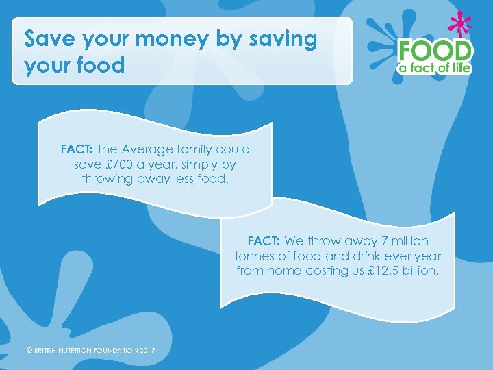 Save your money by saving your food FACT: The Average family could save £