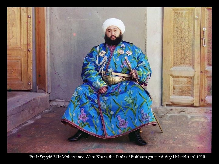 Emir Seyyid Mir Mohammed Alim Khan, the Emir of Bukhara (present-day Uzbekistan) 1910 