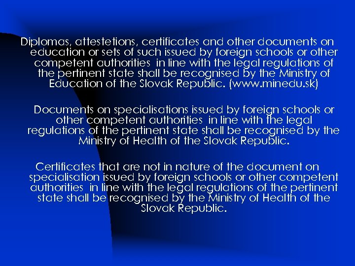 Diplomas, attestetions, certificates and other documents on education or sets of such issued by