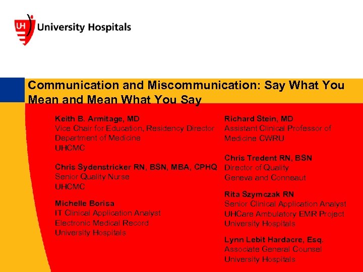 Communication and Miscommunication: Say What You Mean and Mean What You Say Keith B.