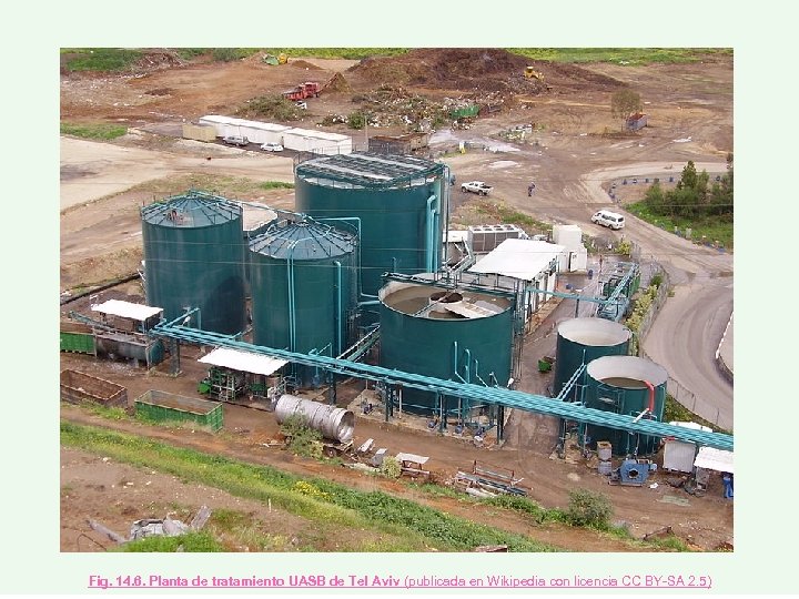 Fig. 14. 6. Planta de tratamiento UASB de Tel Aviv (publicada en Wikipedia con