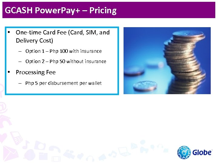 GCASH Power. Pay+ – Pricing • One-time Card Fee (Card, SIM, and Delivery Cost)
