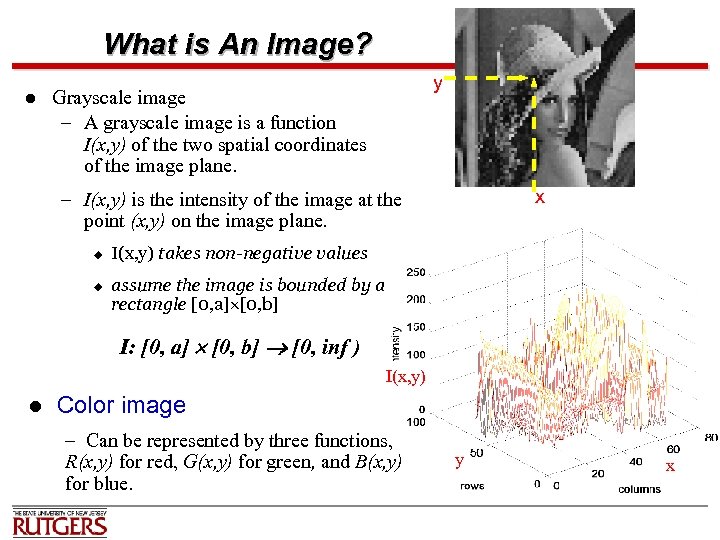 What is An Image? l y Grayscale image – A grayscale image is a