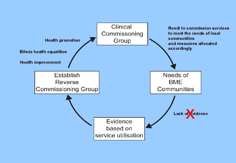 Health promotion Ethnic health equalities Remit to commission services to meet the needs of