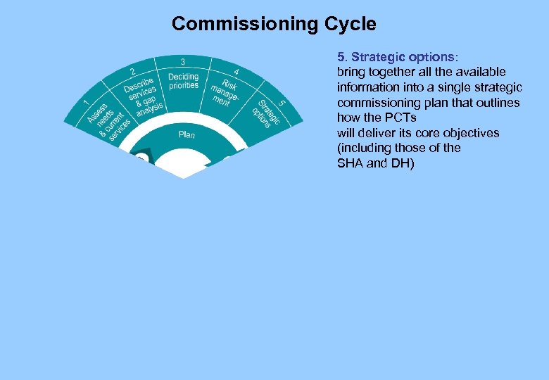 Commissioning Cycle 5. Strategic options: bring together all the available information into a single