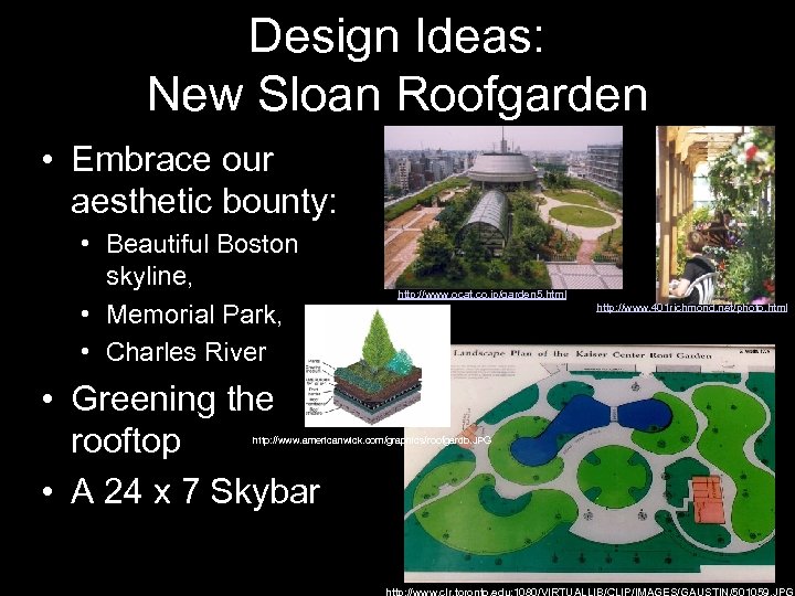 Design Ideas: New Sloan Roofgarden • Embrace our aesthetic bounty: • Beautiful Boston skyline,