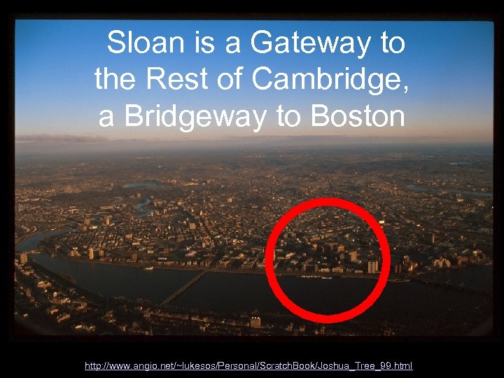  Sloan is a Gateway to the Rest of Cambridge, a Bridgeway to Boston