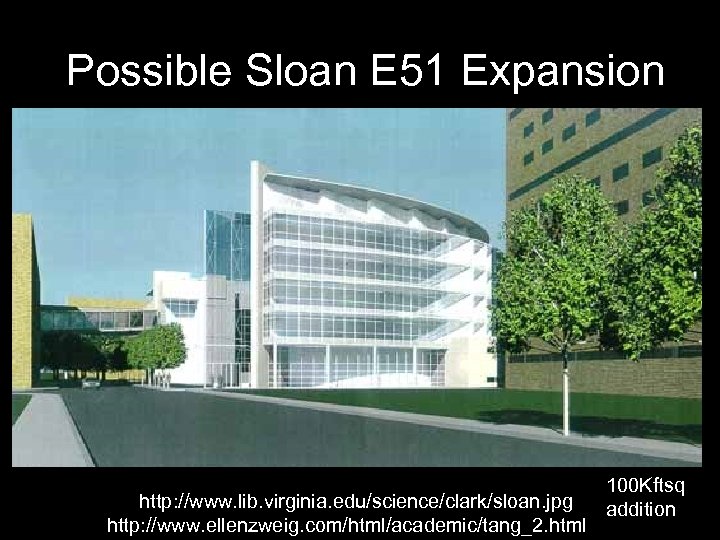 Possible Sloan E 51 Expansion http: //www. lib. virginia. edu/science/clark/sloan. jpg http: //www. ellenzweig.