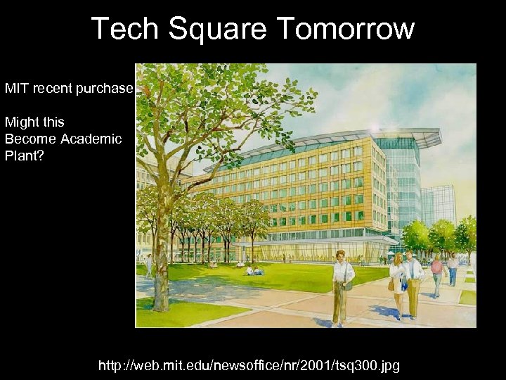 Tech Square Tomorrow MIT recent purchase Might this Become Academic Plant? http: //web. mit.