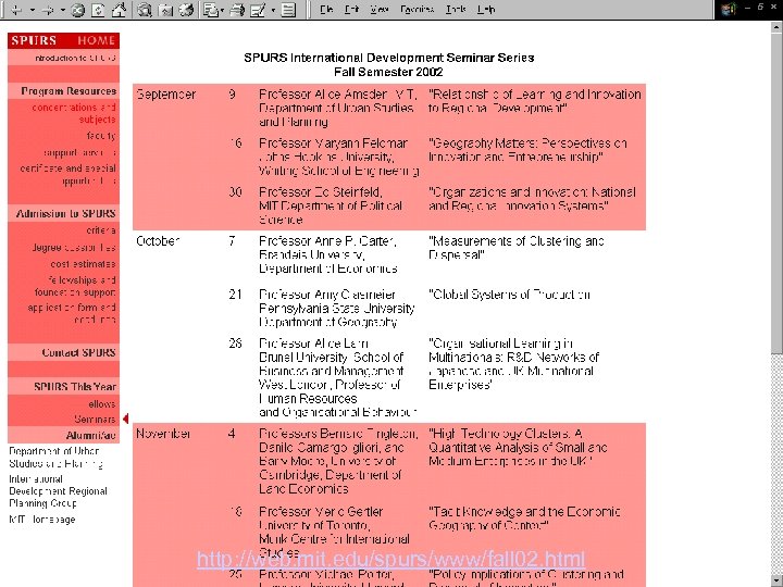 http: //web. mit. edu/spurs/www/fall 02. html 