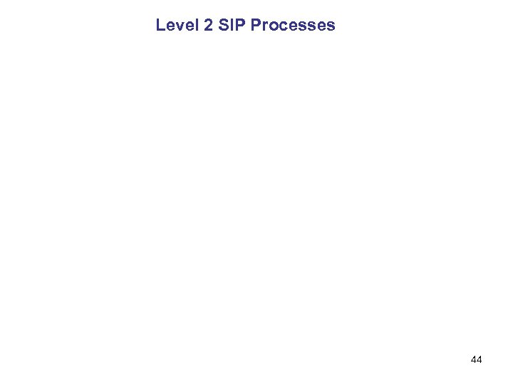 Level 2 SIP Processes 44 