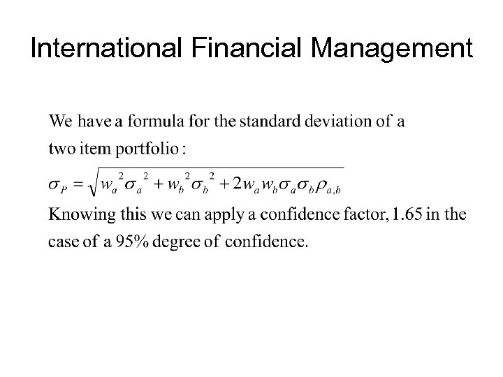 International Financial Management 