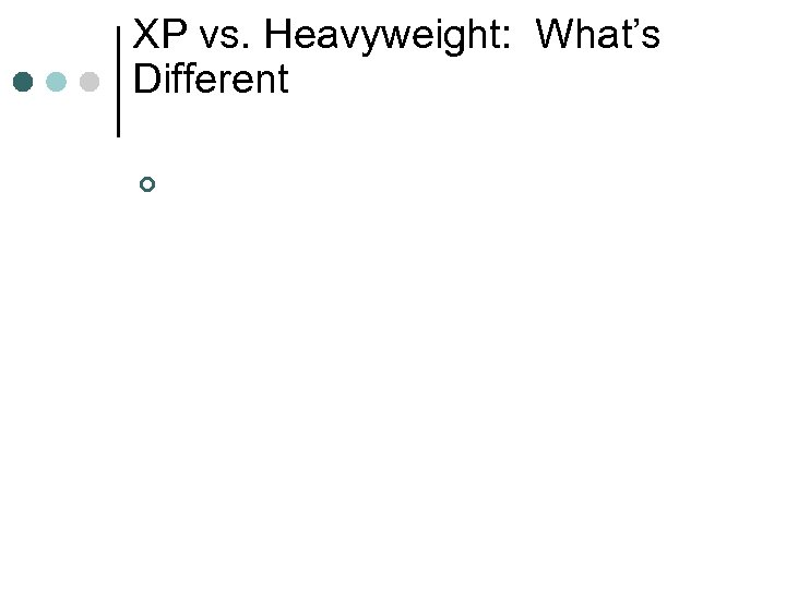 XP vs. Heavyweight: What’s Different ¢ 