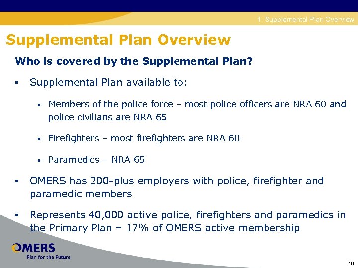 Disability 1. Supplemental Plan Overview Who is covered by the Supplemental Plan? § Supplemental