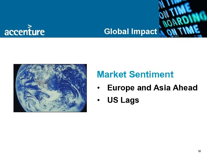 Global Impact Market Sentiment • Europe and Asia Ahead • US Lags 18 