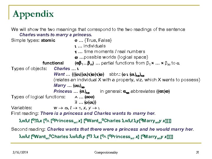 Appendix We will show the two meanings that correspond to the two readings of