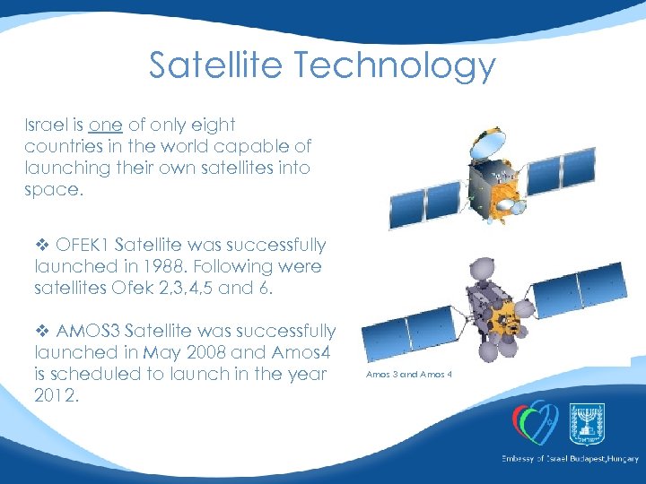 Satellite Technology Israel is one of only eight countries in the world capable of