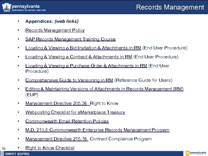 Records Management • • Records Management Policy • SAP Records Management Training Course •