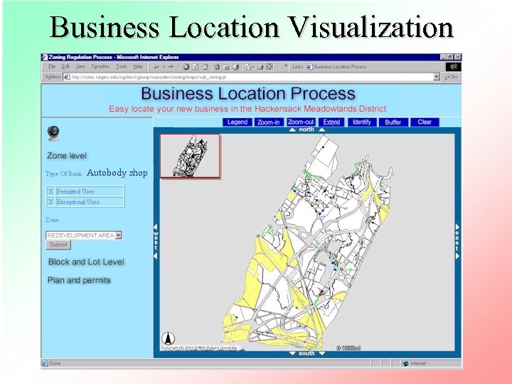 Business Location Visualization Autobody shop 