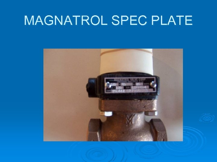 MAGNATROL SPEC PLATE 