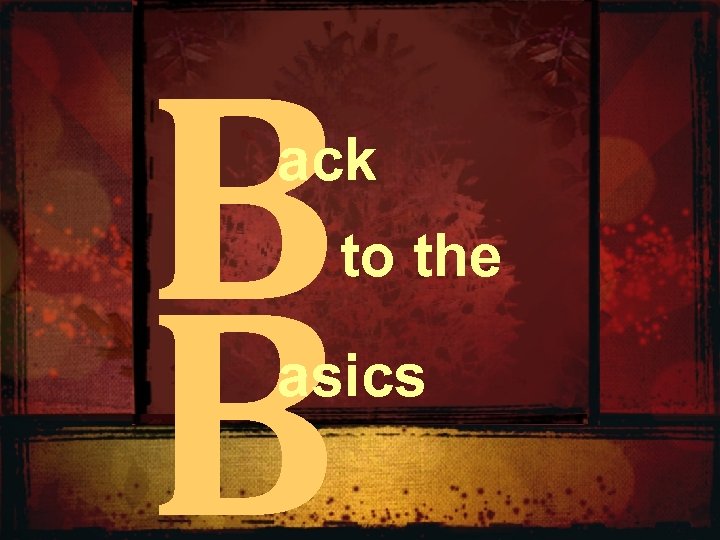 B B ack to the asics 