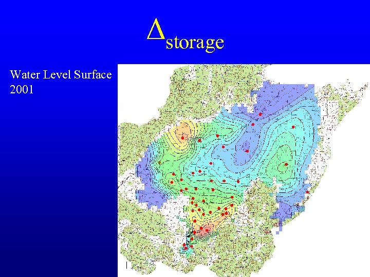 Δstorage Water Level Surface 2001 