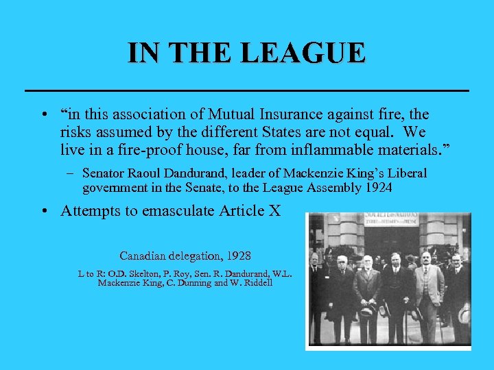 IN THE LEAGUE • “in this association of Mutual Insurance against fire, the risks