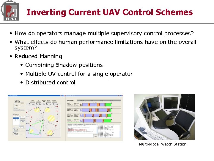 Inverting Current UAV Control Schemes • How do operators manage multiple supervisory control processes?