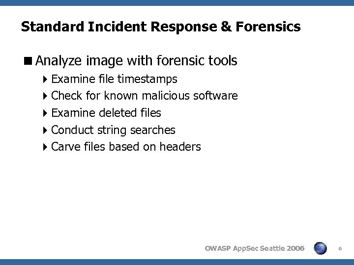 Standard Incident Response & Forensics <Analyze image with forensic tools 4 Examine file timestamps