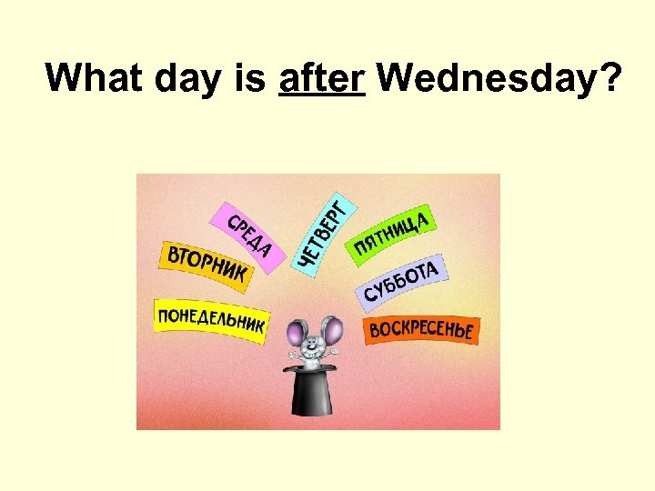 What day is after Wednesday? 