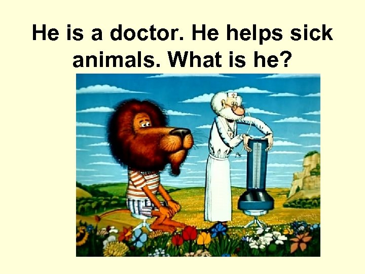 He is a doctor. He helps sick animals. What is he? 